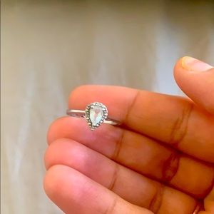 Stirling silver pear shaped ring